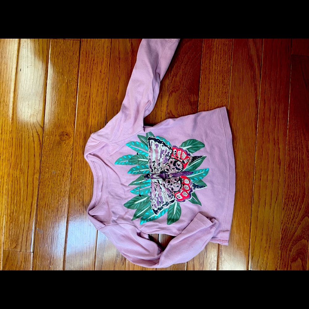 Pink chicken butterfly top. Unknown original price. Size 6/12 months